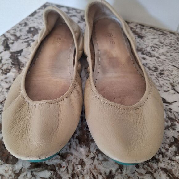 Tieks By Gavrieli Leather Ballet Flats Ivory Cream Women's Size 9 - Picture 1 of 12